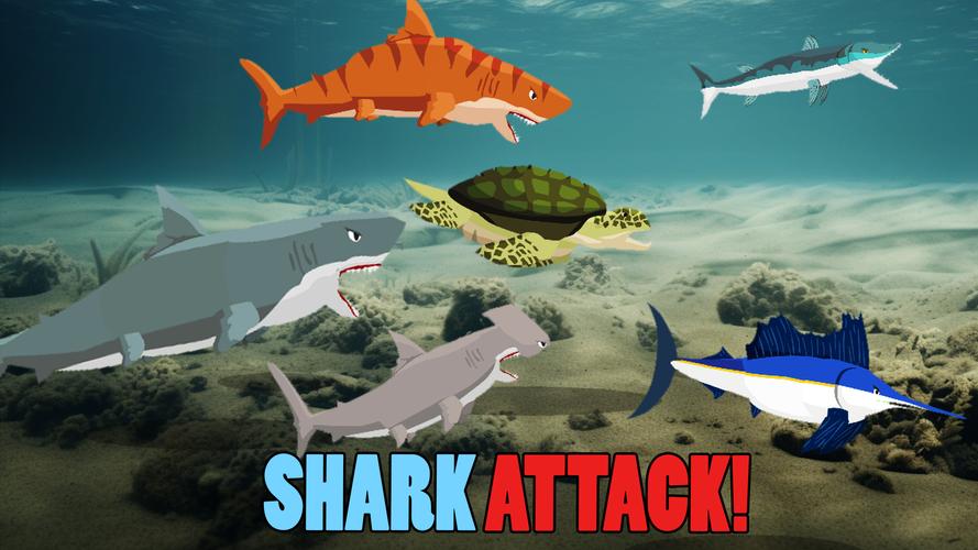 Shark Fights Sea Creatures 스크린샷 0