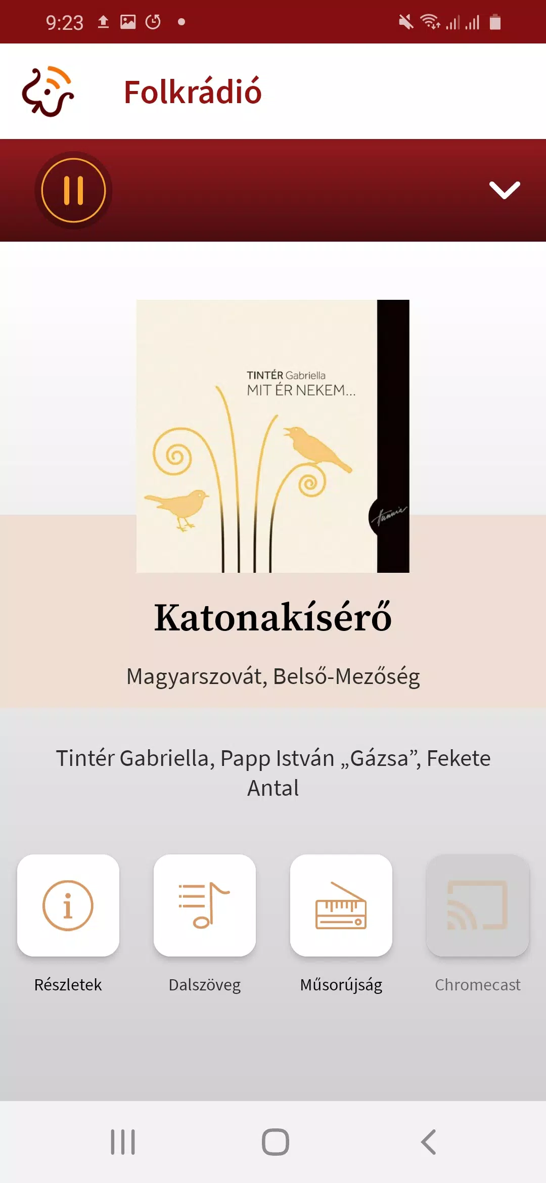 Folkrádió 스크린샷 1