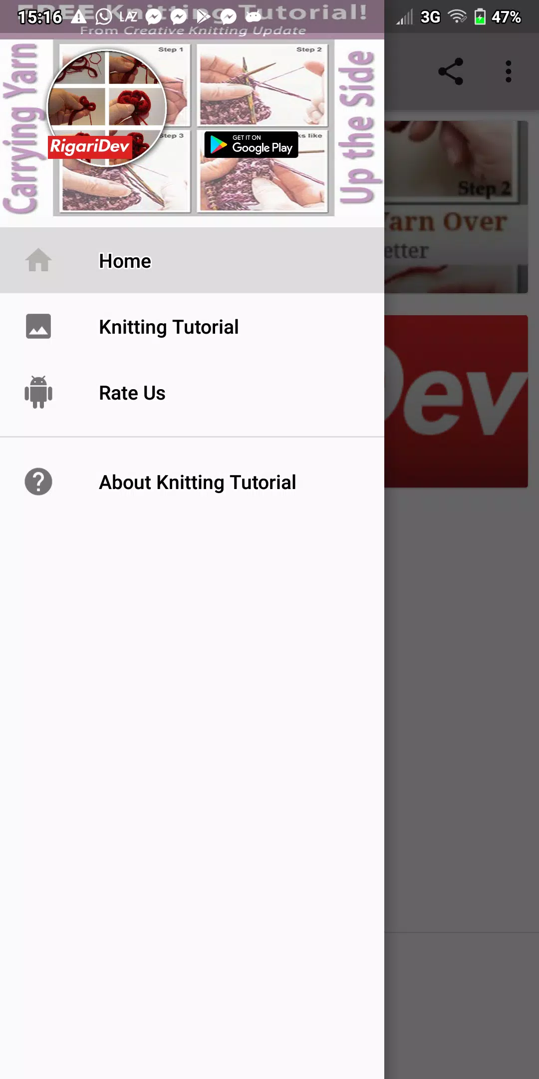 Schermata Knitting Tutorial 0