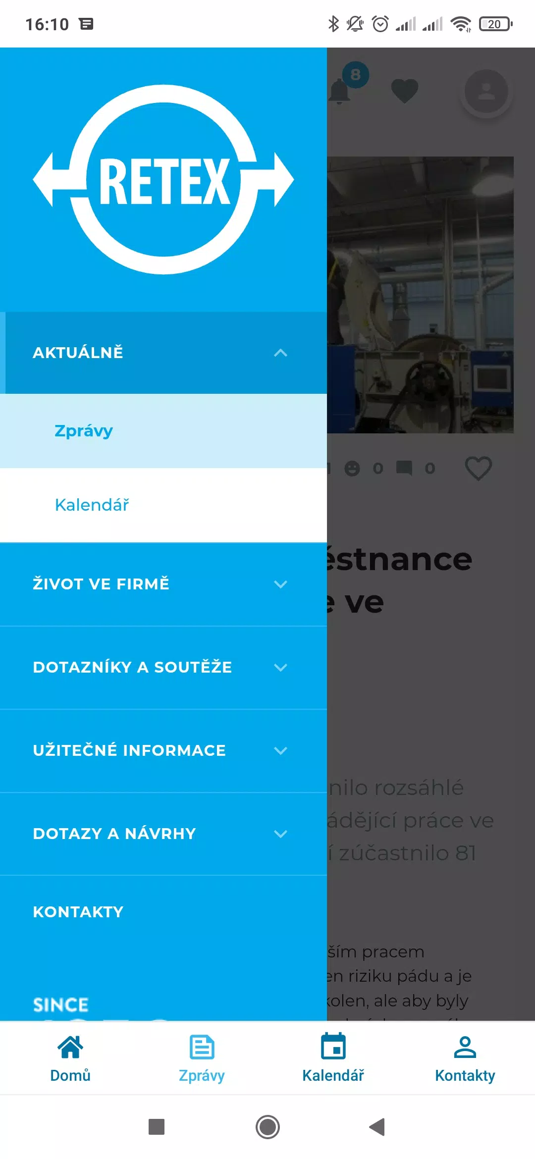 Schermata Retex INTRANET 3