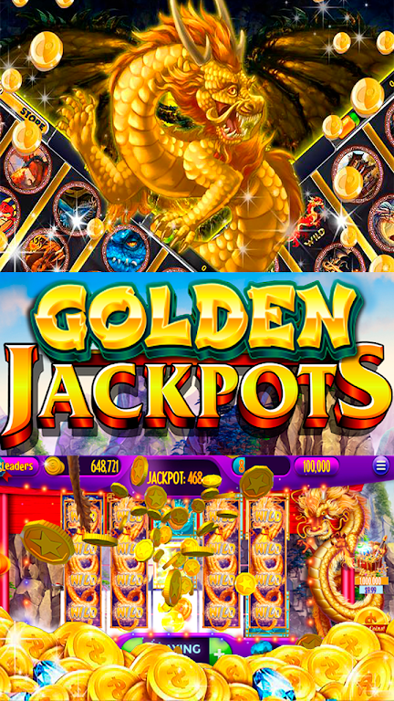 Dragon's Gold Flames Vegas Casino Slots Schermafbeelding 1