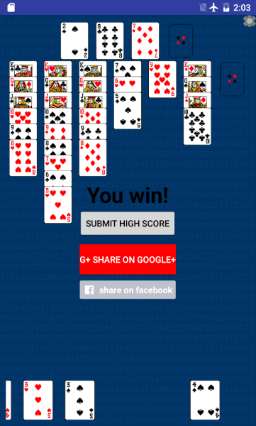 Solitaire 3.14 스크린샷 2