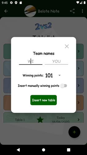 Belote Note Скриншот 2