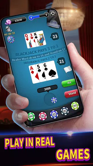 BlackJack 21 lite offline game應用截圖第0張