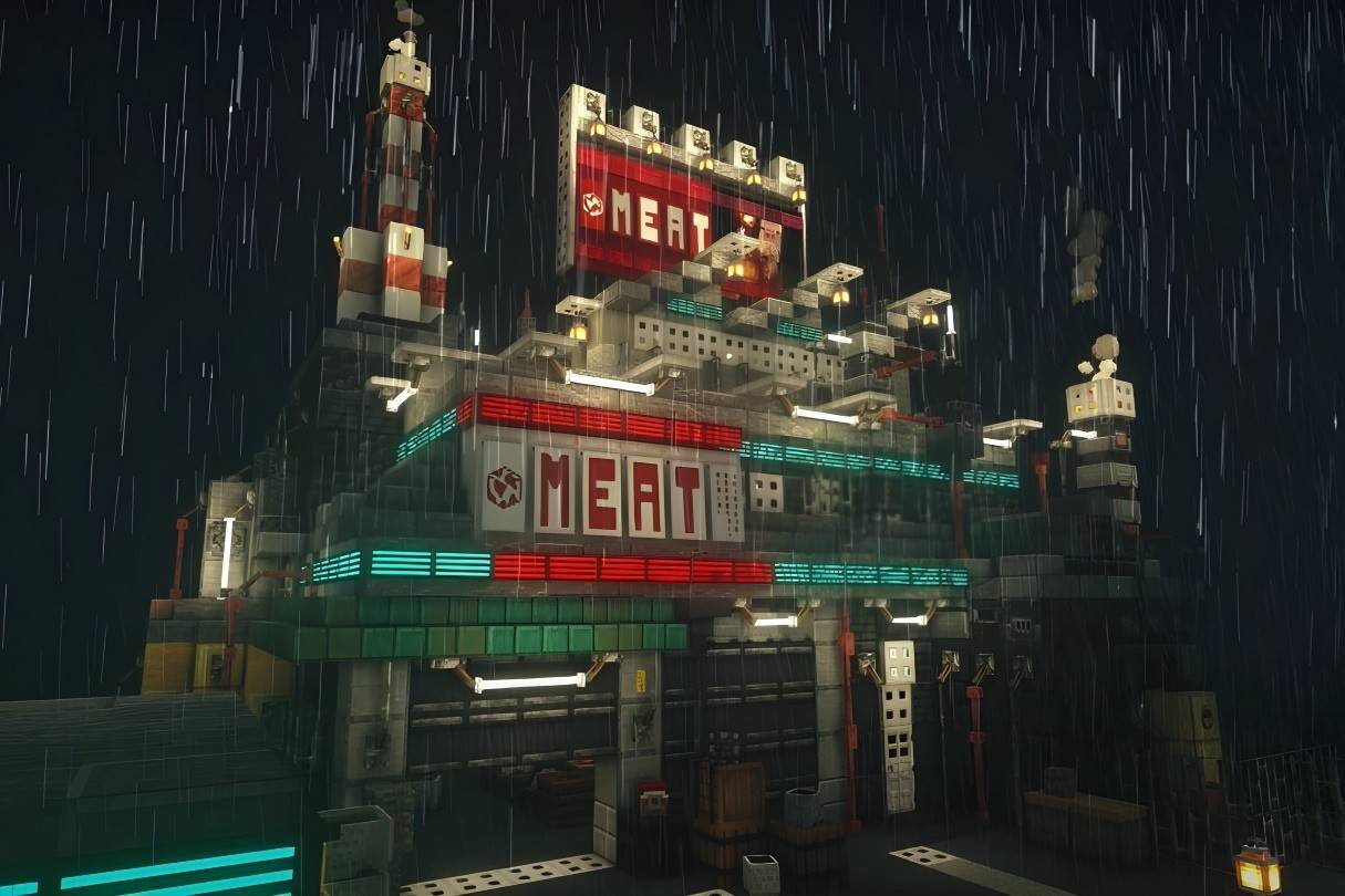 Fábrica de carnicero cyberpunk