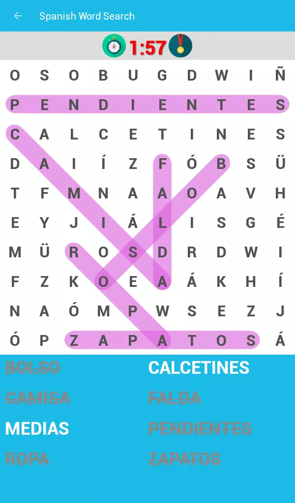 Spanish Word Search Game應用截圖第3張