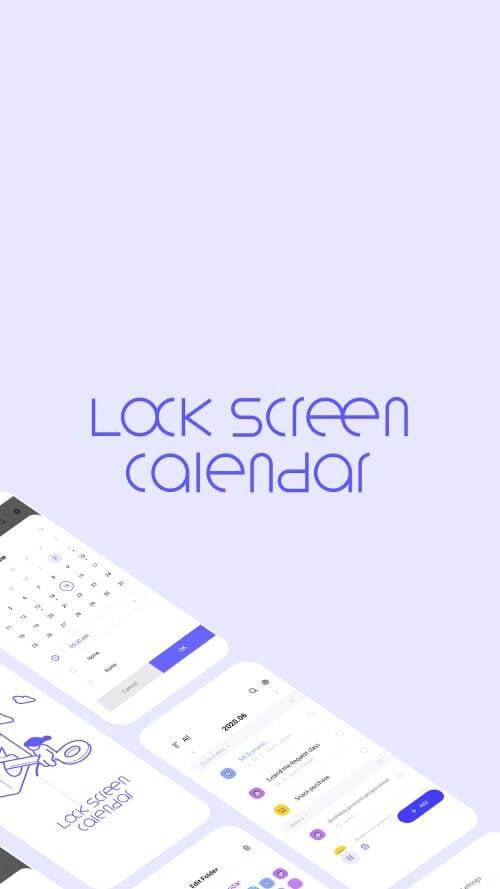 LockScreen Calendar - अनुसूची स्क्रीनशॉट 0