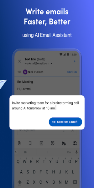 Spark Mailကီးဘုတ်ဖြတ်လမ်းလင့်ခ်များဖြင့် အီးမေးလ်စွမ်းဆောင်ရည်ကို မြှင့်တင်ပါ<br><br> ကီးဘုတ်ဖြတ်လမ်းများအတွက် ပံ့ပိုးမှုအပါအဝင် ဤအတိုကောက်များသည် လျှပ်တစ်ပြက်မြန်ဆန်သော အီးမေးလ်စီမံဆောင်ရွက်မှုကို လုပ်ဆောင်စေပြီး သုံးစွဲသူကို အားကောင်းစေပါသည်။ ကုန်ထုတ်စွမ်းအား Spark Mail ဖြင့်၊ အသုံးပြုသူများသည် အရေးကြီးသော သို့မဟုတ် စပမ်းအဖြစ် အီးမေးလ်များကို စာပြန်ခြင်း၊ ထပ်ဆင့်ပို့ခြင်း၊ ဖျက်ခြင်းနှင့် အညွှန်းတပ်ခြင်းကဲ့သို့သော ရိုးရှင်းသောသော့ချက်ဖြင့် ဤရိုးရှင်းသောနည်းလမ်းသည် အီးမေးလ်များစွာကို နေ့စဉ်ကိုင်တွယ်အသုံးပြုသူများအတွက် အထူးသဖြင့် အကျိုးရှိစေပါသည်။ Spark Mail
</p>Cloud Storage နှင့် ချောမွေ့စွာပေါင်းစပ်ခြင်း<p> <br> ၏နောက်ထပ်ထူးခြားချက်မှာ cloud သိုလှောင်မှုဝန်ဆောင်မှုအမျိုးမျိုးနှင့် ချောမွေ့စွာပေါင်းစပ်ခြင်းဖြစ်ပါသည်။ ၎င်းသည် ၎င်းတို့အား အီးမေးလ်များသို့ တွဲတင်သည့်အခါ ဖိုင်များကို ဒေါင်းလုဒ်လုပ်ပြီး ပြန်လည်အပ်လုဒ်လုပ်ရန် လိုအပ်မှုကို ဖယ်ရှားပေးပါသည်။ အသုံးပြုသူများသည် Dropbox၊ Google Drive နှင့် OneDrive ကဲ့သို့သော နာမည်ကြီးဝန်ဆောင်မှုများမှ ဖိုင်များကို Spark Mail အင်တာဖေ့စ်အတွင်း တိုက်ရိုက်ဝင်ရောက်ပြီး ချိတ်ဆက်နိုင်ပါသည်။ ဤပေါင်းစပ်မှုသည် အသုံးပြုသူများအား အီးမေးလ်ကလိုင်းယင့်ကို မချန်ထားဘဲ ဖိုင်များကို ရှာဖွေရန်၊ ရွေးချယ်ရန်၊ အစမ်းကြည့်ရှုရန်နှင့် ပူးတွဲပါဖိုင်များကို လွယ်ကူစွာ တွဲထားနိုင်စေခြင်းဖြင့် ပူးတွဲဖိုင်တွဲလုပ်ငန်းစဉ်ကို ချောမွေ့စေသည်။ ဤအင်္ဂါရပ်များနှင့်အတူ၊ Spark Mail MOD APK သည် အီးမေးလ်များကို အမျိုးအစားခွဲခြင်း၊ အကြောင်းအရာများရေးခြင်း၊ အီးမေးလ်များကို အချိန်ဇယားဆွဲခြင်း သို့မဟုတ် cloud သိုလှောင်မှုမှ တိုက်ရိုက်ဖိုင်များကို ပူးတွဲခြင်းဖြစ်စေ အီးမေးလ်များကို အမျိုးအစားခွဲခြင်းဖြစ်စေ ပိုမိုထိရောက်စွာလုပ်ဆောင်နိုင်စေပါသည်။Spark Mail<img src=