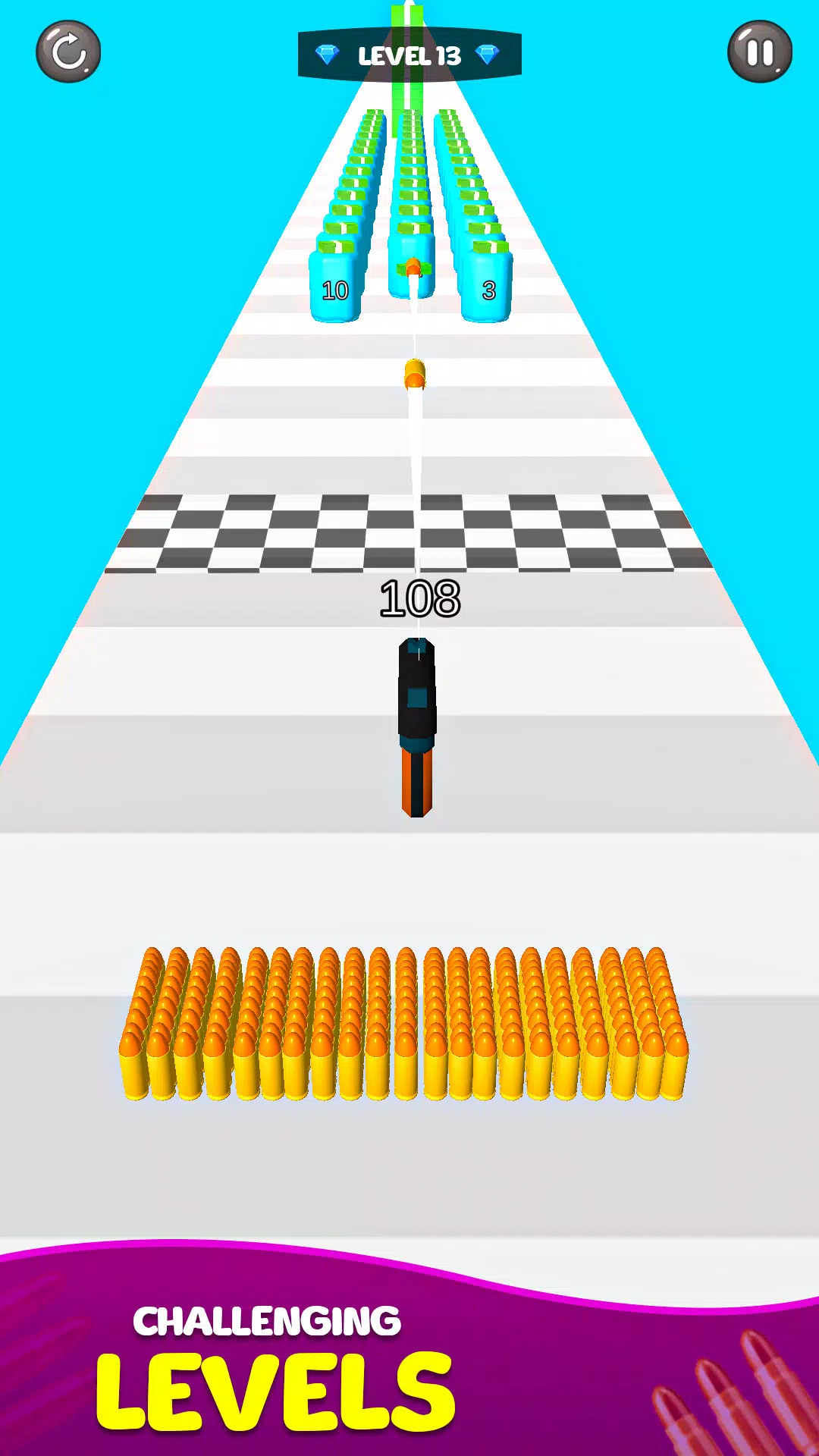 Merge Bullet Army Game Run 3D Ekran Görüntüsü 2