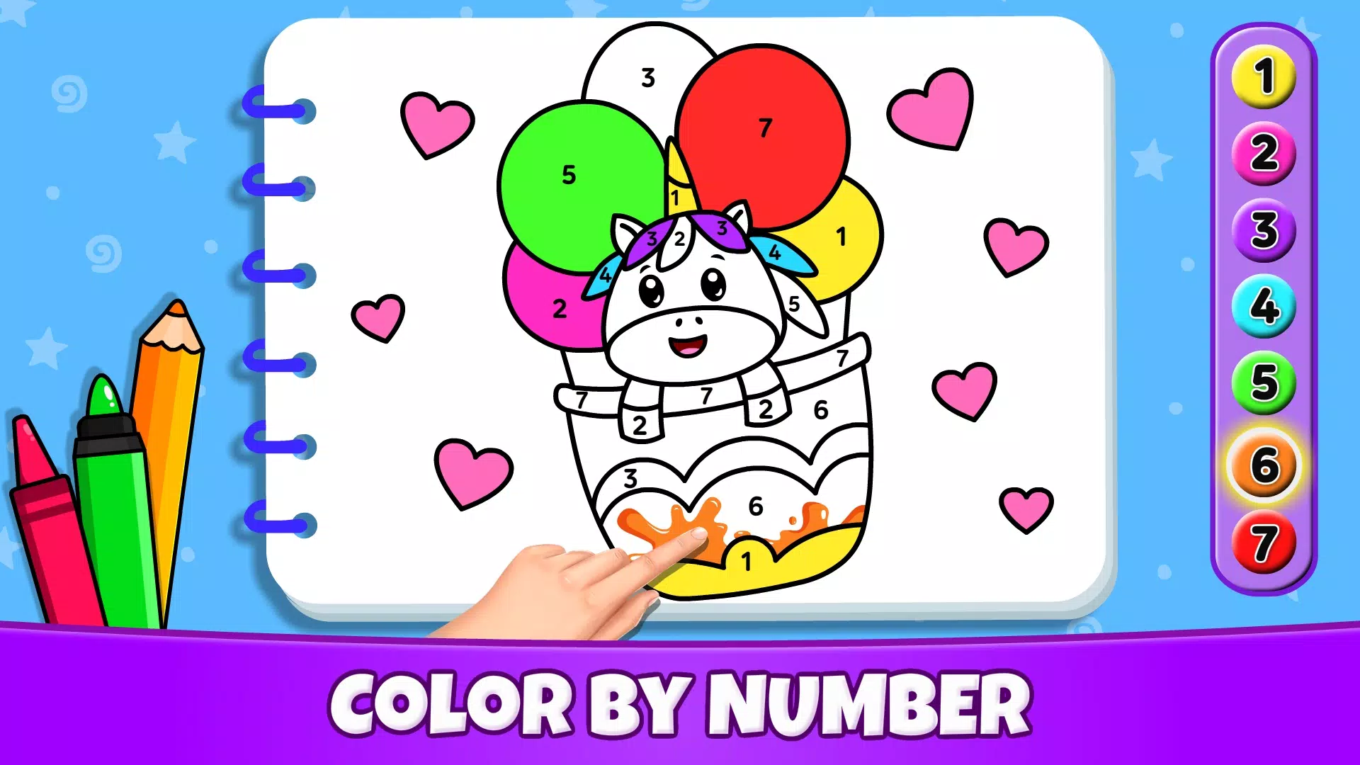 Unicorn Coloring ဖန်သားပြင်ဓာတ်ပုံ 2