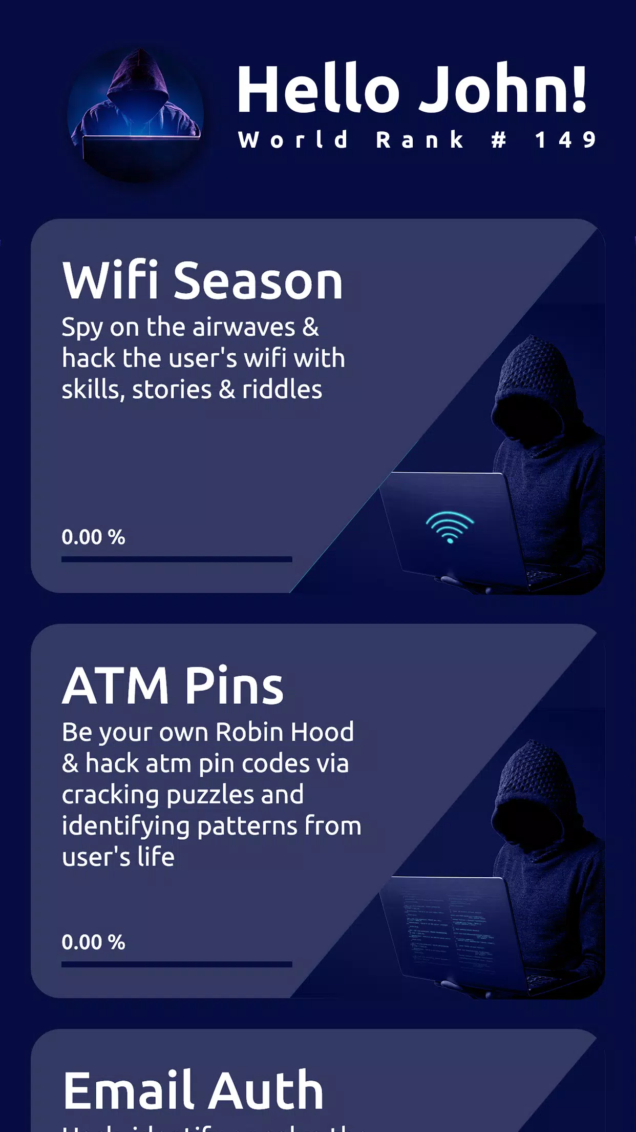Cyber Hacker Bot Hacking Game Schermafbeelding 1