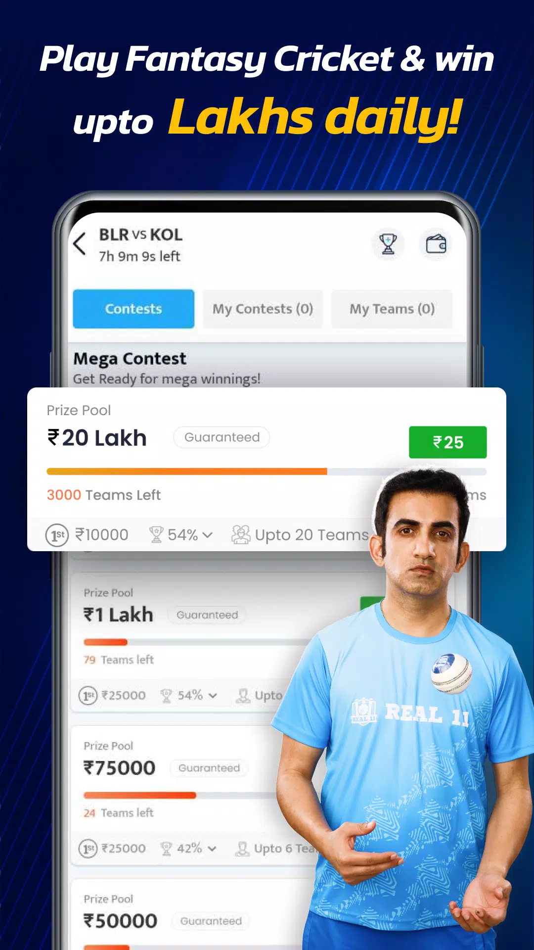 Real11: Play Fantasy Cricket Zrzut ekranu 0