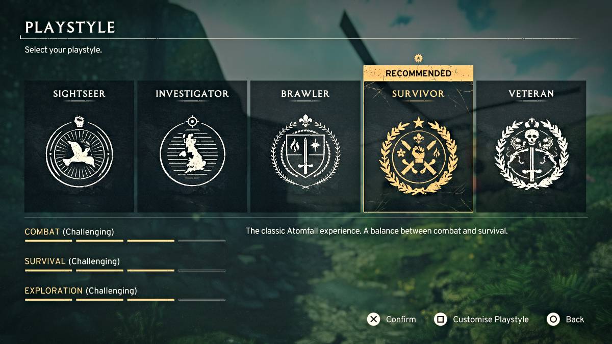 Atomfall中的PlayStyle菜单