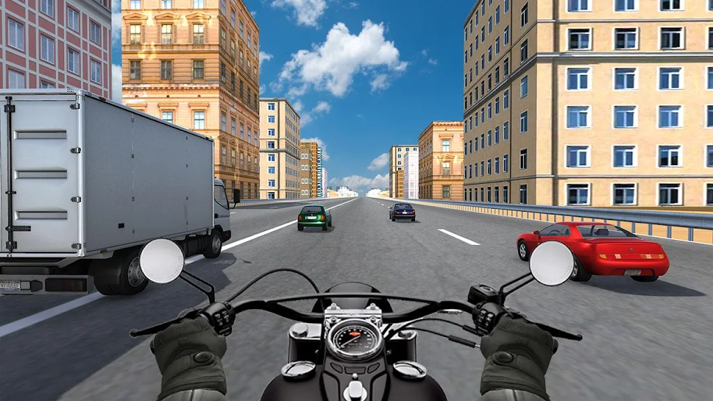 Schermata City Bike Traffic Race in Crowd Taxi 3D 0