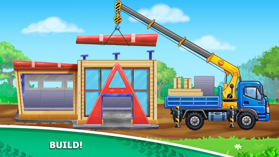 Kids truck games Build a house Captura de pantalla 3