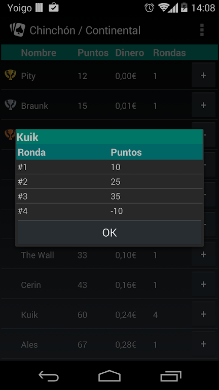 Continental Rummy Schermafbeelding 1