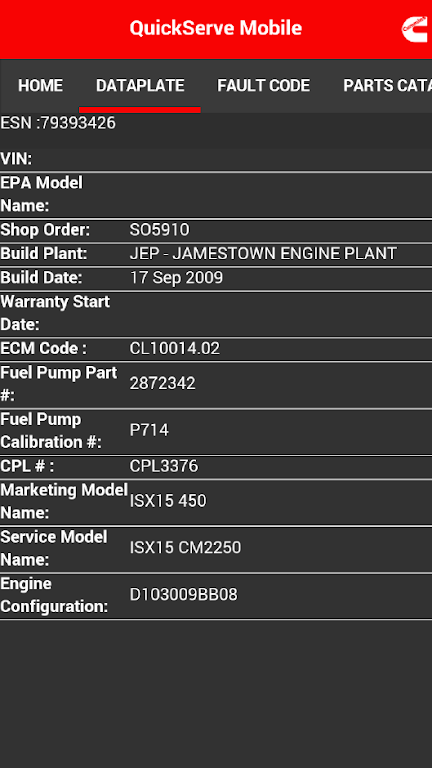 Cummins QuickServe Mobile應用截圖第2張