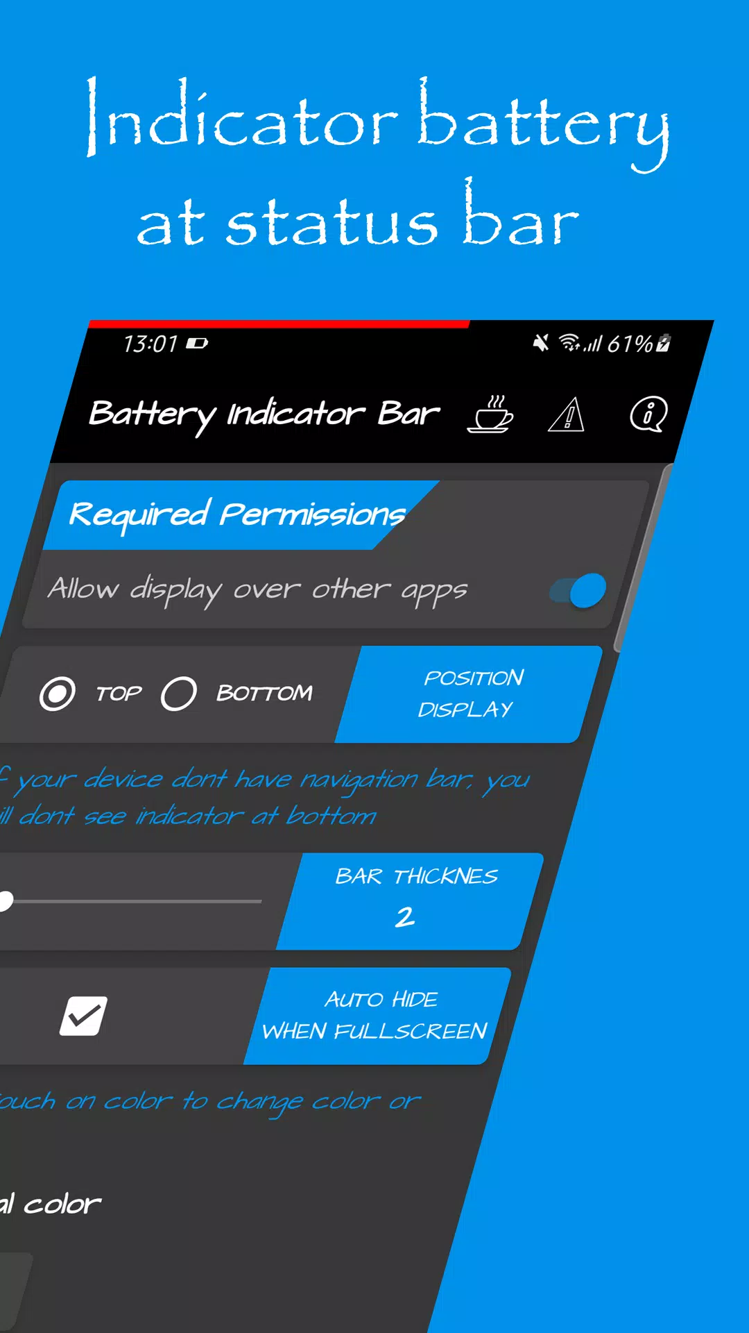 Battery Indicator Bar Capture d'écran 0