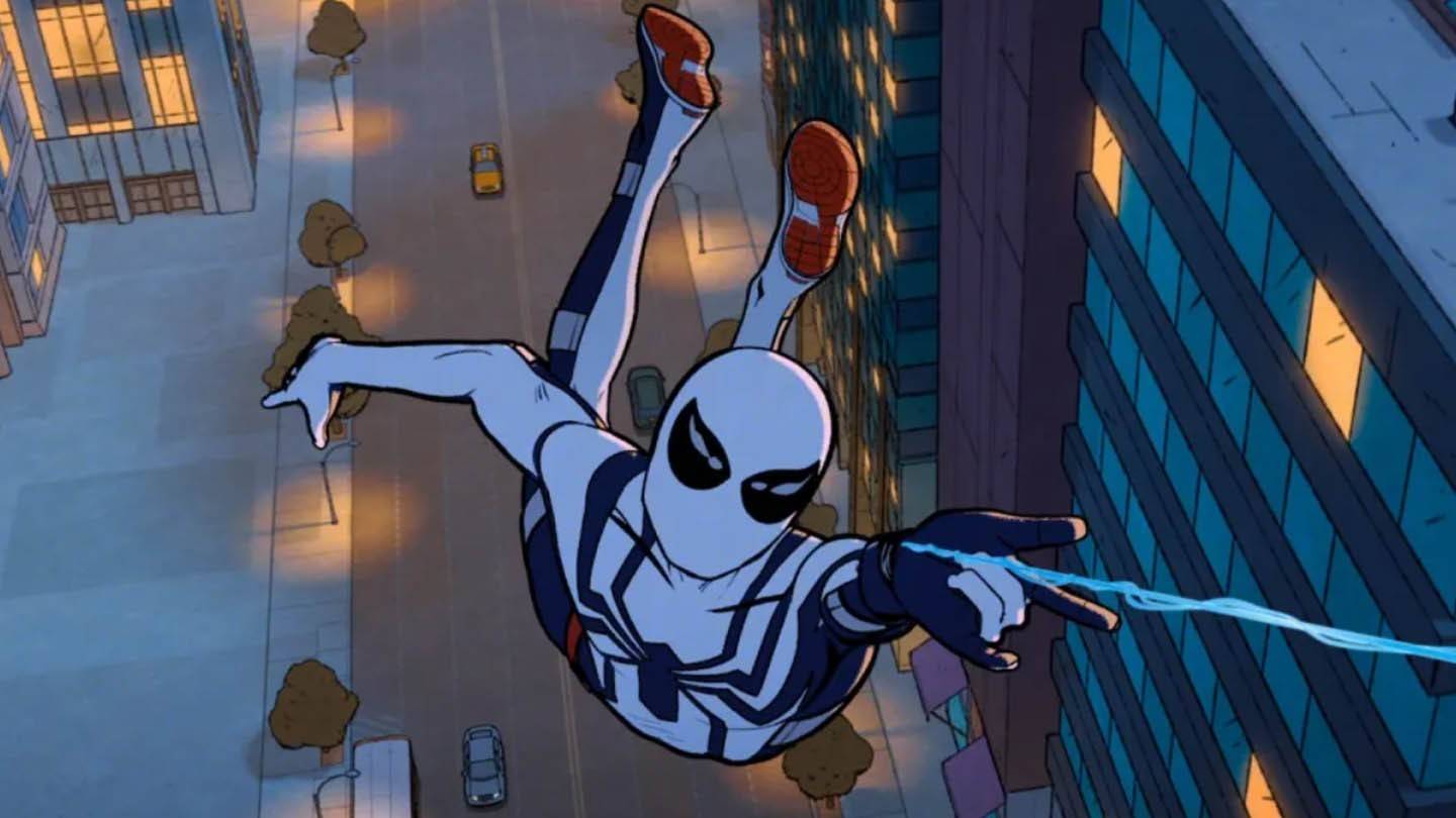 Spider-Man en costume blanc