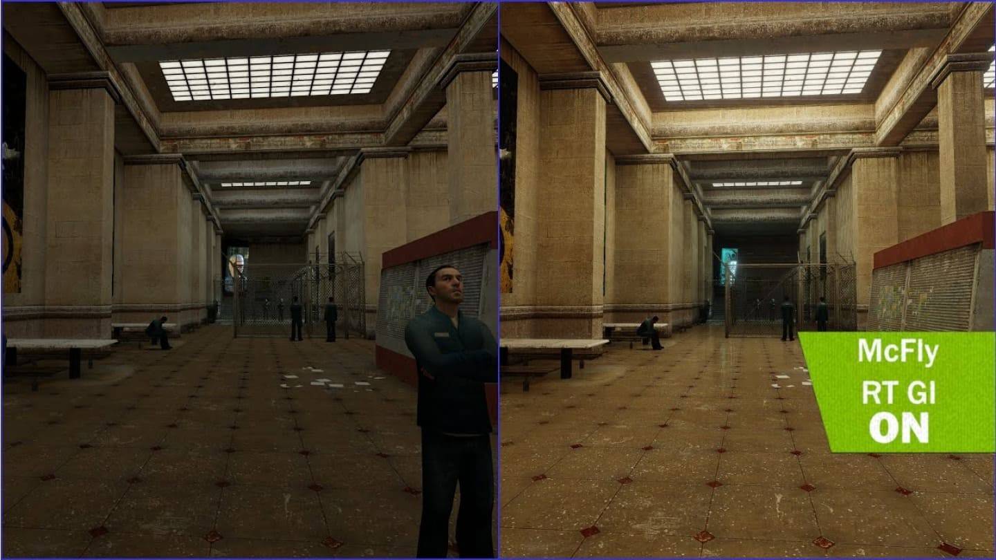 RTX версия против оригинального полураспада 2: сравнение