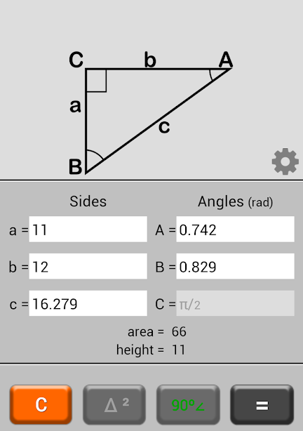 Triangle Calculator Ekran Görüntüsü 1
