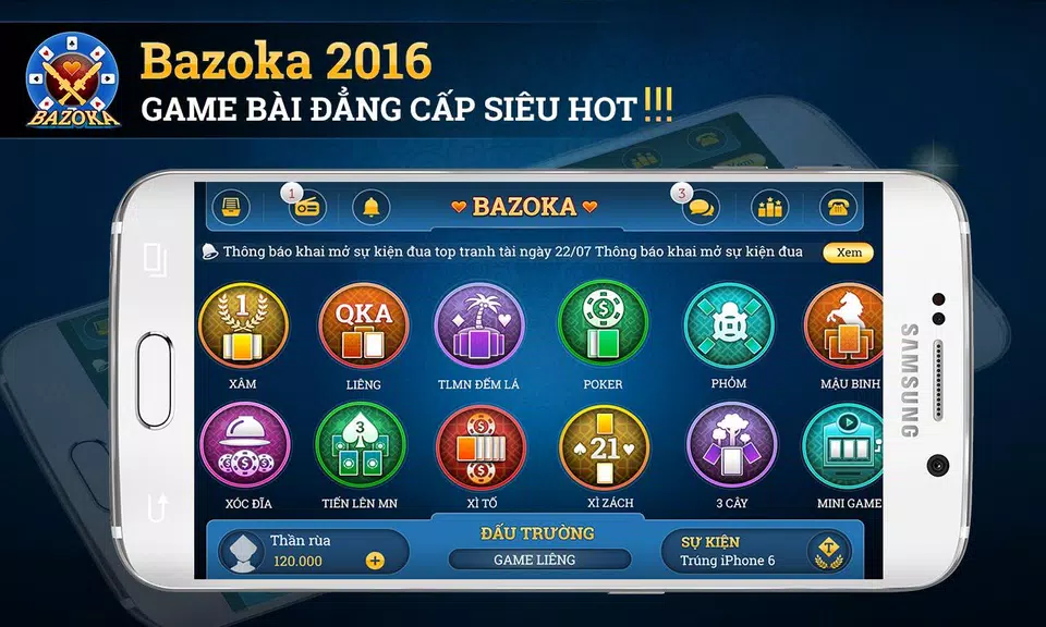 Bazoka - game bai online 2016 Скриншот 0