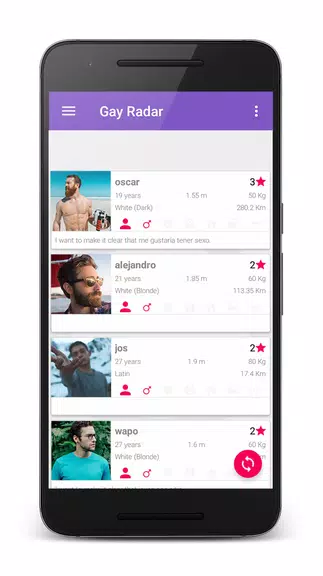 Gay Radar - dating, meeting chat hookup with men. 스크린샷 1