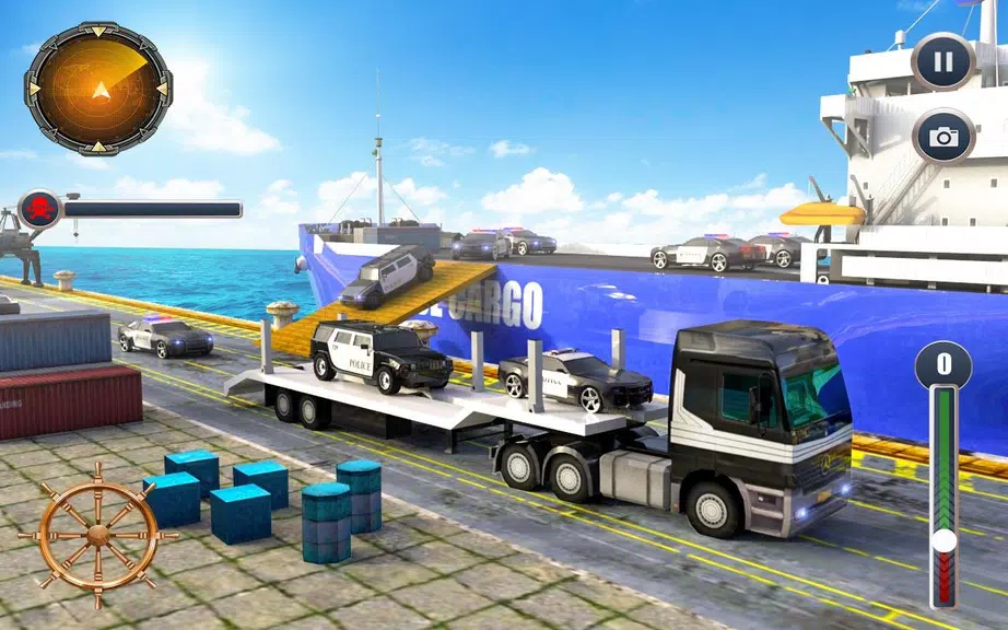 Police Transport Ship Car Simulator स्क्रीनशॉट 2