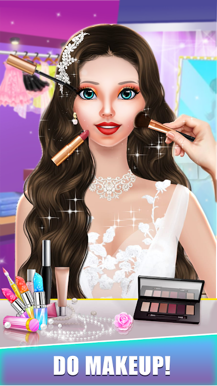 Bridal Wedding Makeup Game Captura de pantalla 0