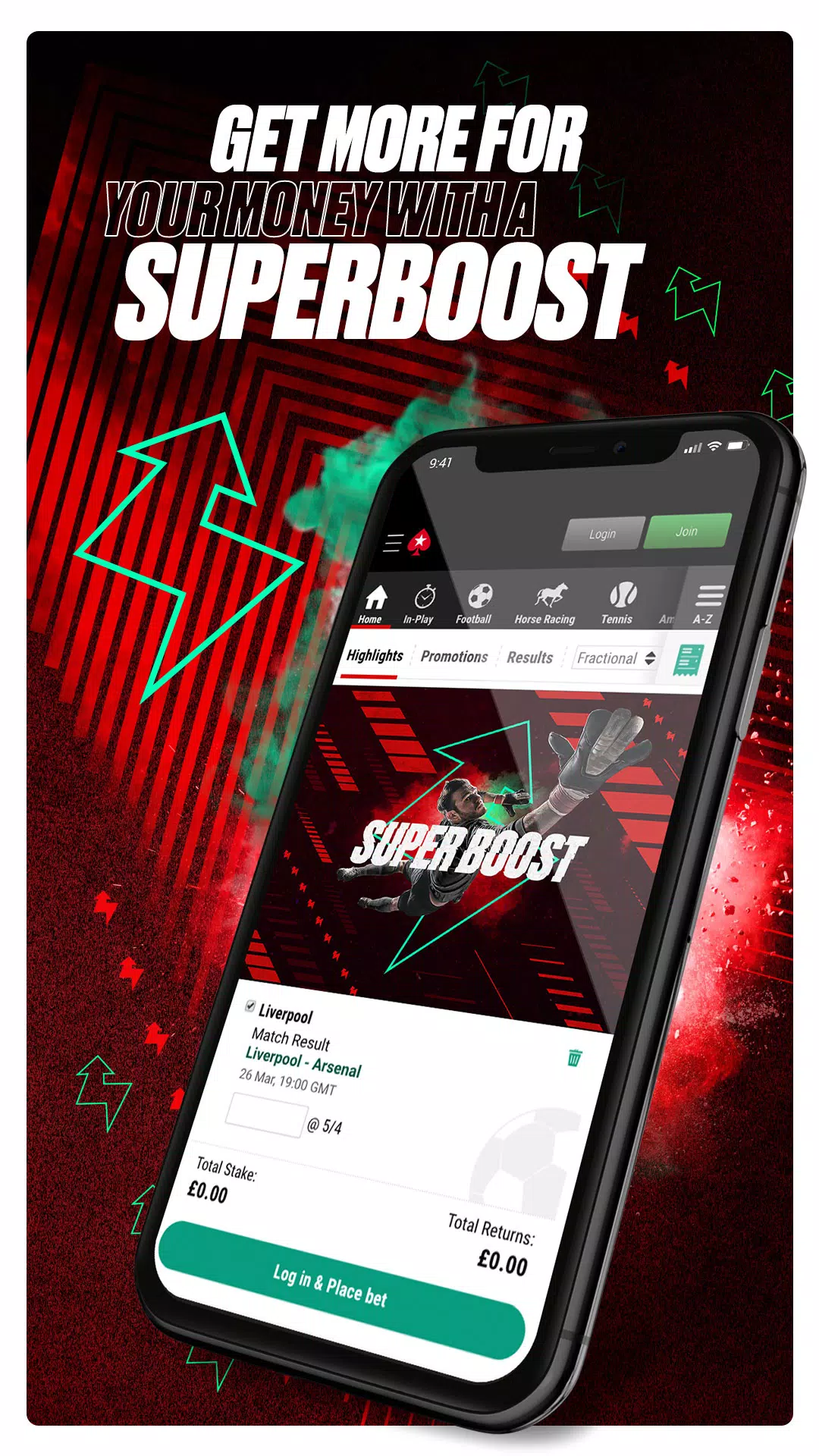 PokerStars Sports Betting EU Tangkapan skrin 1