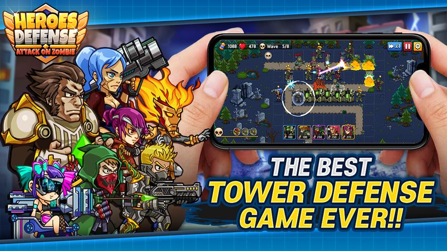 Heroes Defense: Attack Zombie Скриншот 0