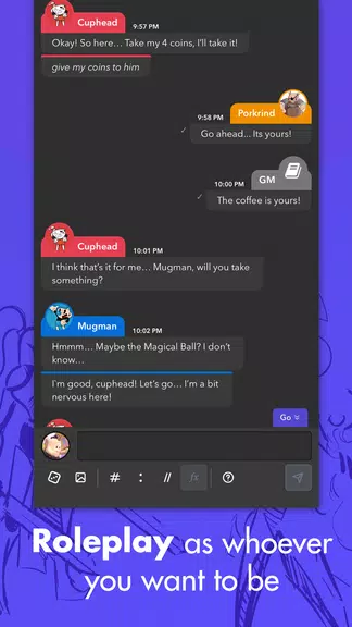 mRPG - Chat app to play RPGs 스크린샷 1