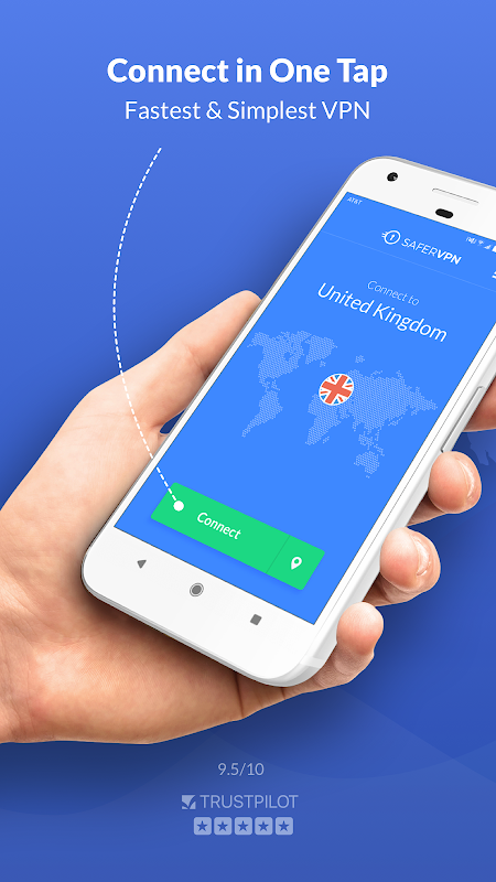 Free VPN Proxy & Hotspot WiFi security - SaferVPN Schermafbeelding 0