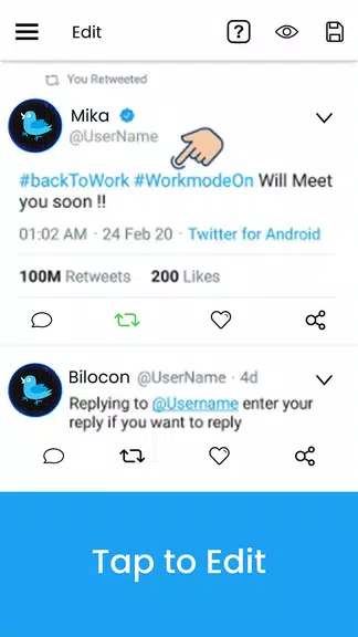 Fake Tweet-Post Creator Tangkapan skrin 1