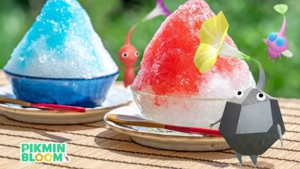 Gekrümelte Eis-Pikmin erobern Pikmin Bloom.