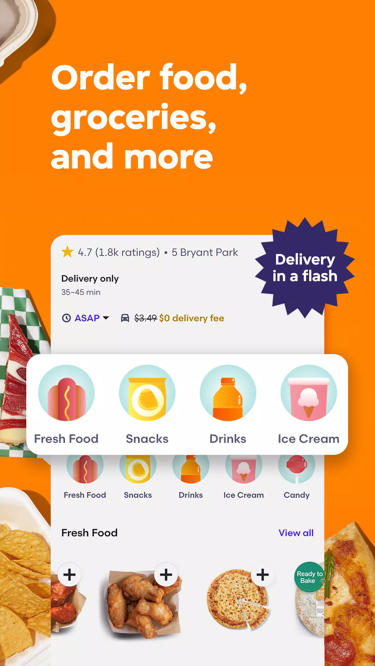 Grubhub ဖန်သားပြင်ဓာတ်ပုံ 1