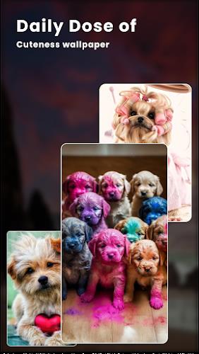 Puppy Love: Cute Dog Wallpaper Tangkapan skrin 3