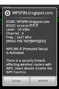 WPSPIN. WPS Wireless Scanner. Screenshot 0