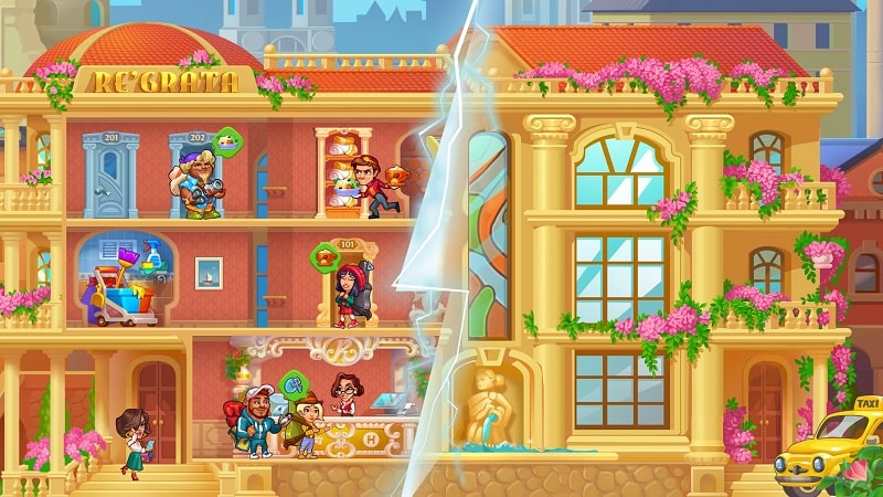 グランドホテルマニア: ホテル経営ゲーム スクリーンショット 3