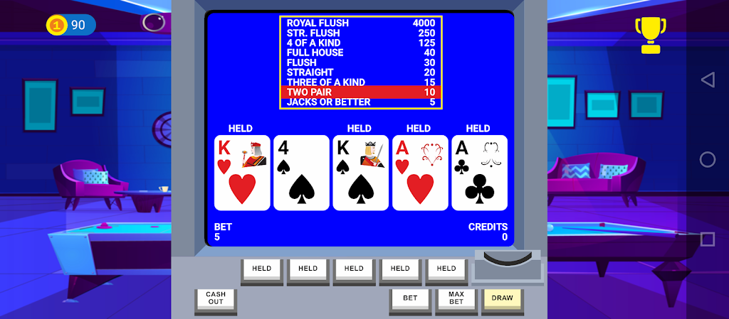 Video Poker Big Bet Captura de tela 0