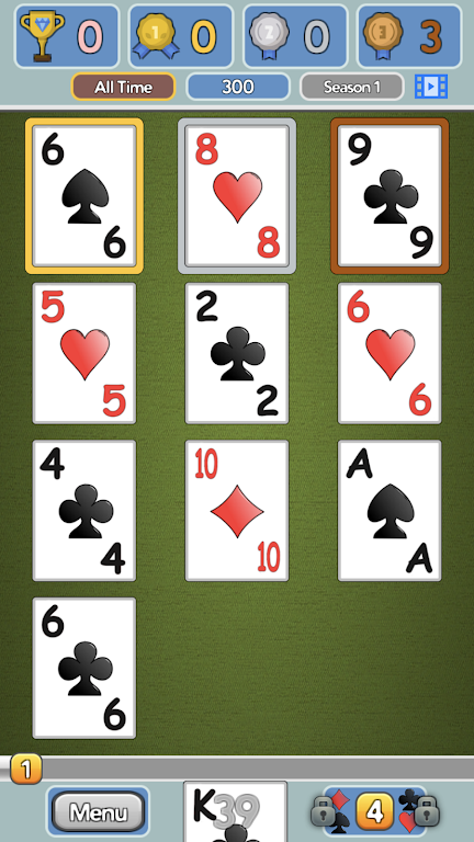 One Stack Solitaire: Free Card Game スクリーンショット 2