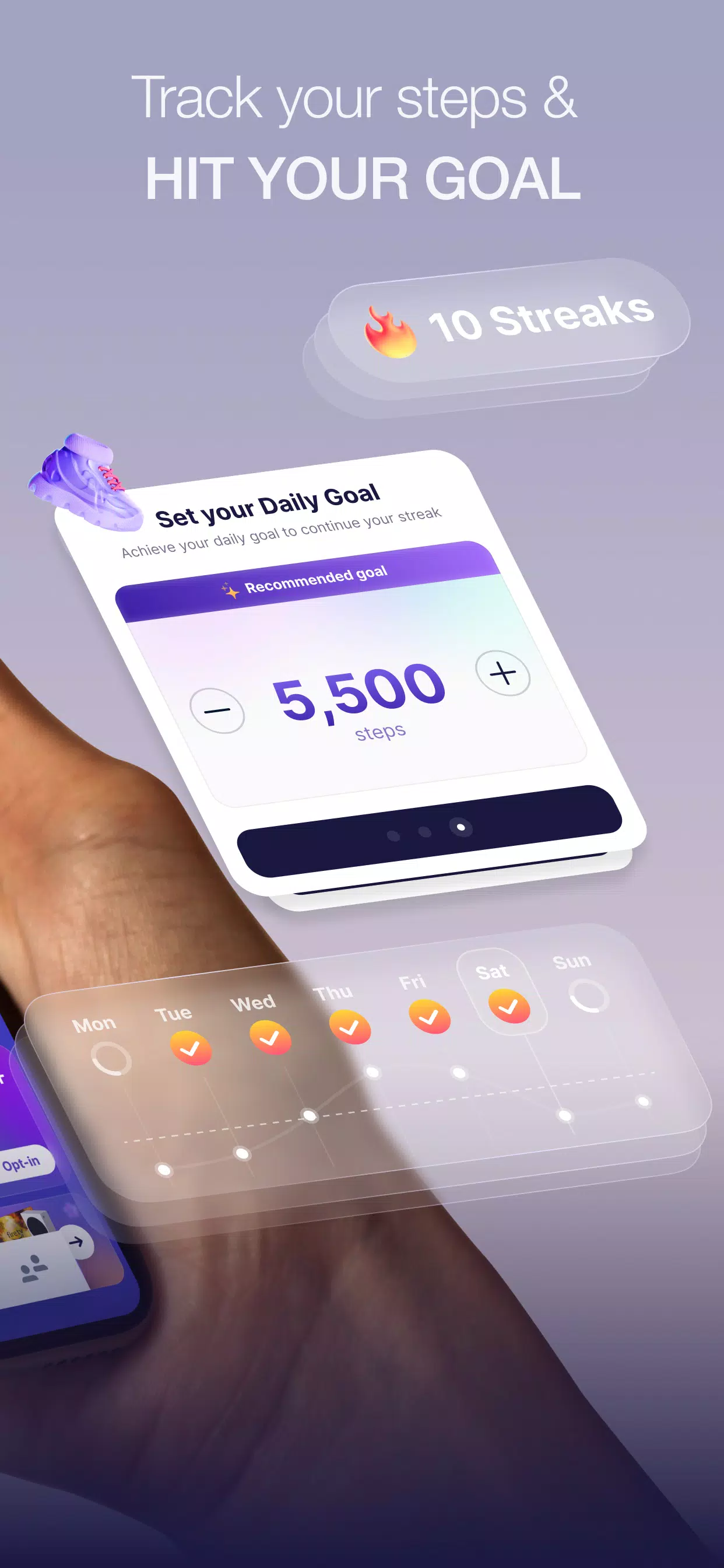 Sweatcoin 歩数トラッカー スクリーンショット 1