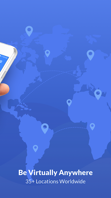 Free VPN Proxy & Hotspot WiFi security - SaferVPN Schermafbeelding 1