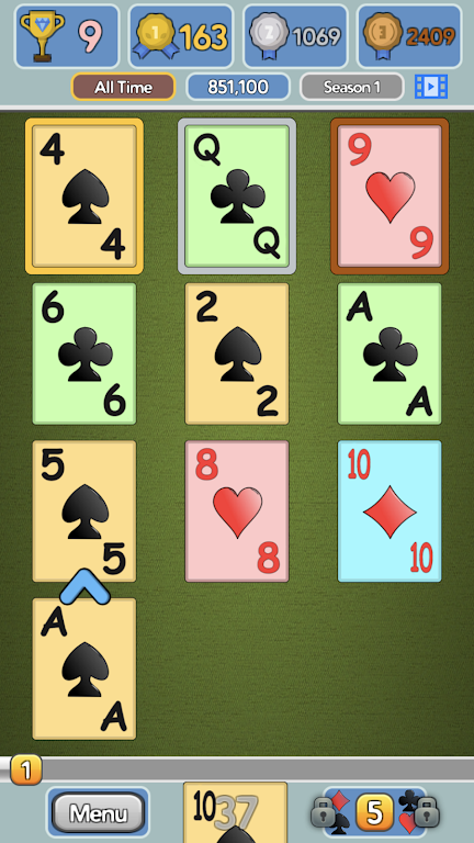 One Stack Solitaire: Free Card Game スクリーンショット 0
