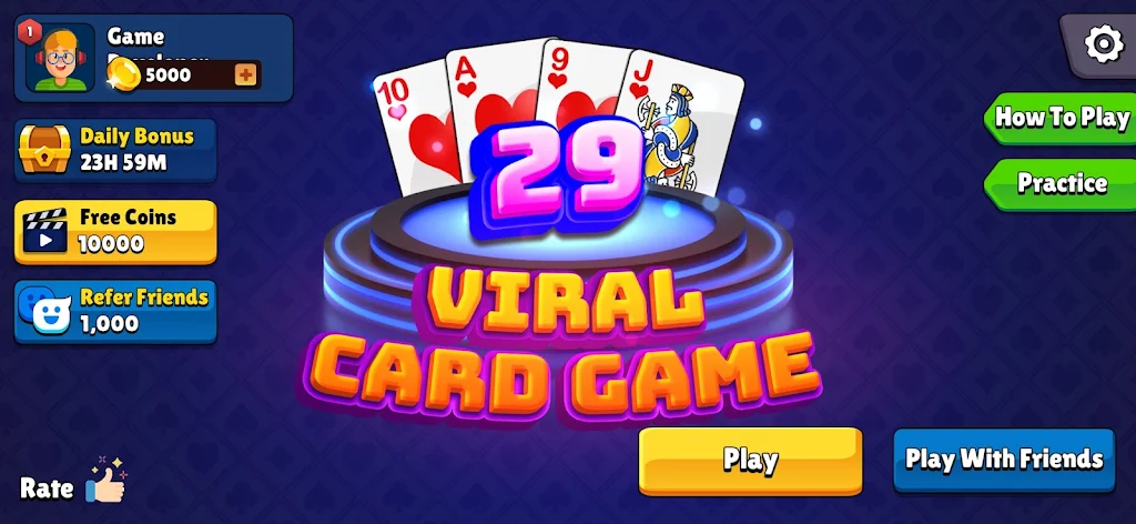 Viral 29 Card Game 스크린샷 0