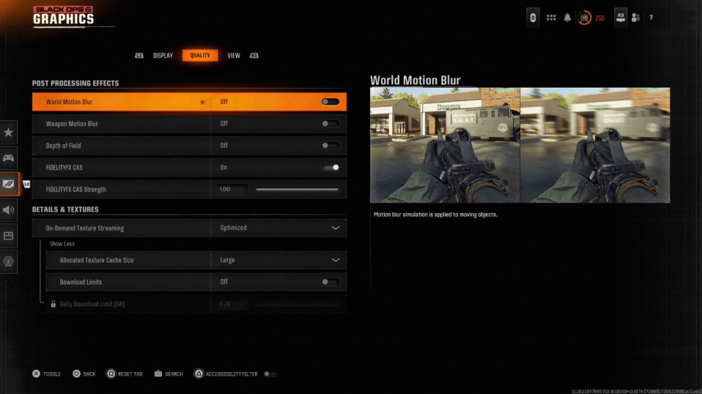 이미지 : Call of Duty Black Ops 6 그래픽 설정