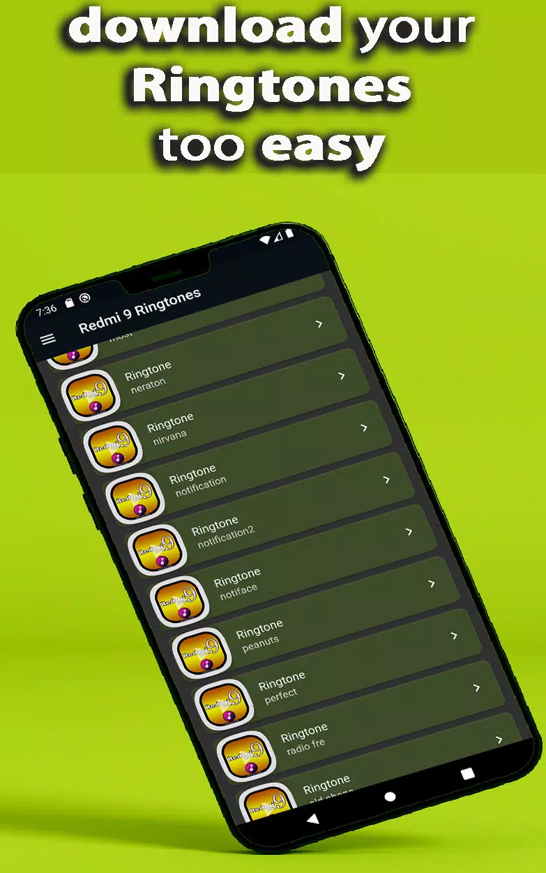 Redmi Note 9 Ringtone App Captura de tela 2