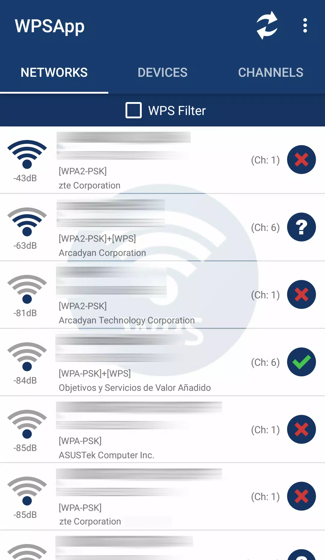 Schermata WPSApp 2