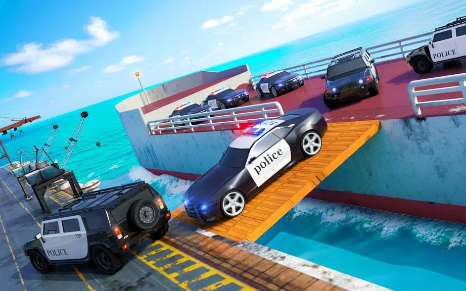 Police Transport Ship Car Simulator स्क्रीनशॉट 0