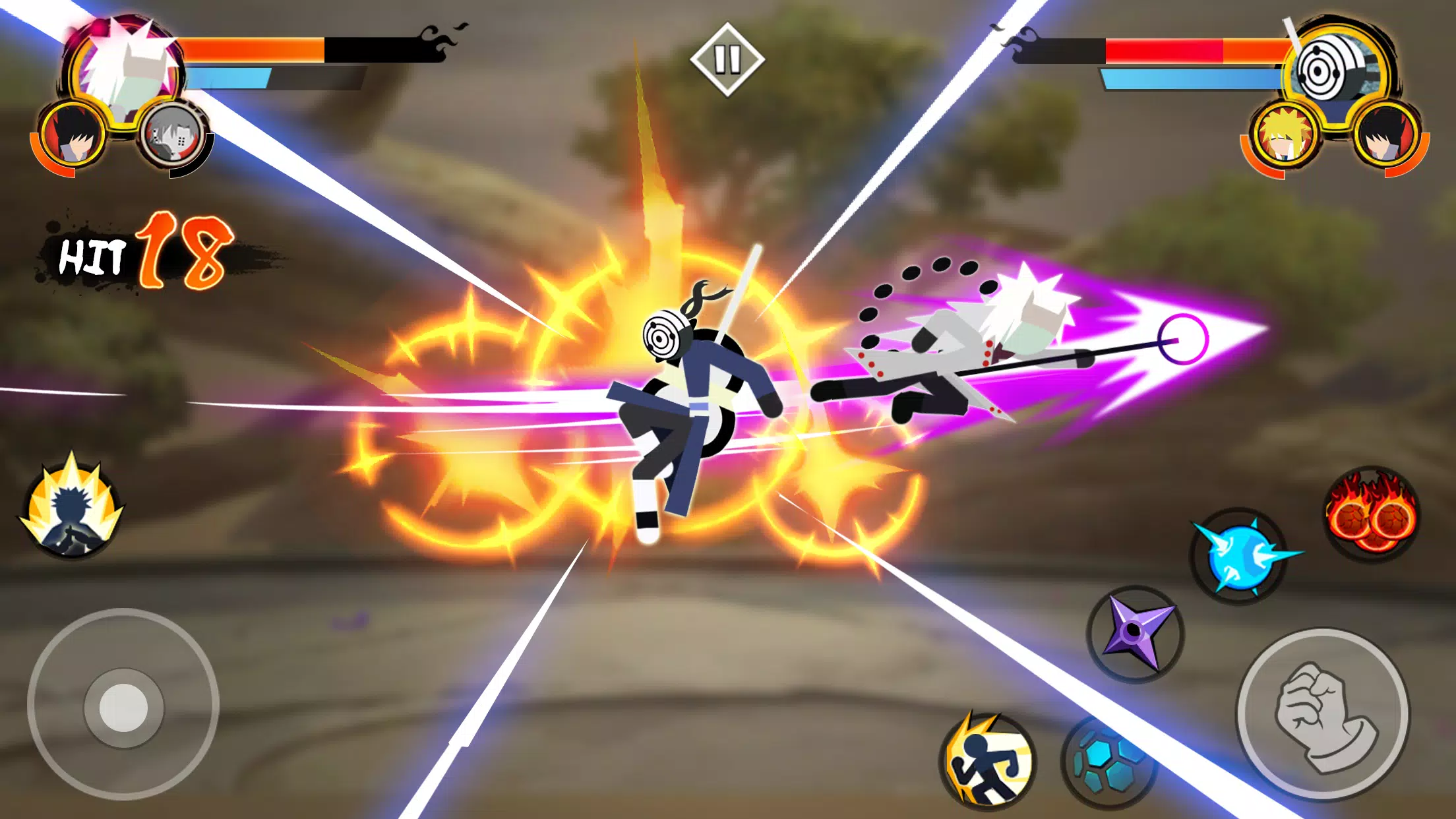Stick Ninja - 3v3 Battle ဖန်သားပြင်ဓာတ်ပုံ 1